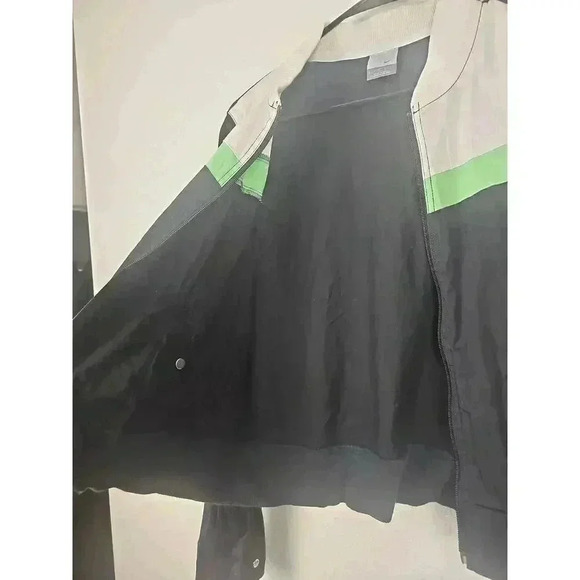 Nike Black White Green Zip Up Play Up Track Jacket Womens Large - Picture 5 of 9